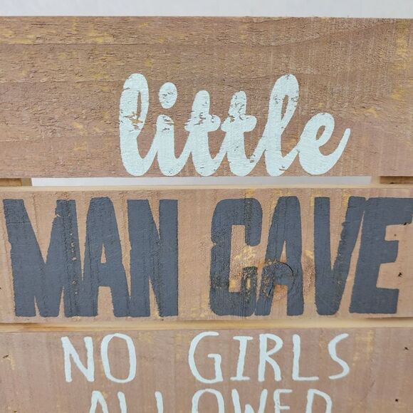 Little Man Cave Wooden Pallet Style‎ Sign - Picture 2 of 6
